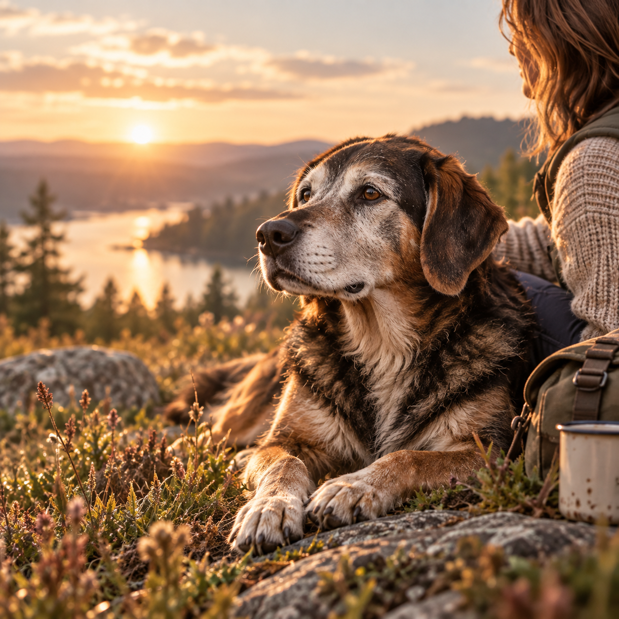 Seniorhund im Porträt
